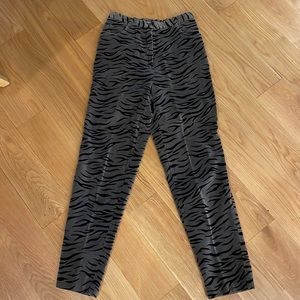 J. McLaughlin Velvet Zebra Pants